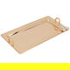Alif Gallery Serving Trays Set With Dates, Steel, 3 Pieces - Gold product image 2
