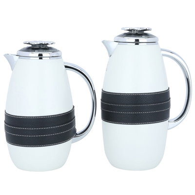 Al Saif Gallery Asmaa Thermos Set, 1/0.75 Liter, 2 Pieces - White product image 1
