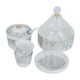 طقم تقديم شاي زجاج السيف غاليري، نقش، 29 قطع - أبيض product image 3