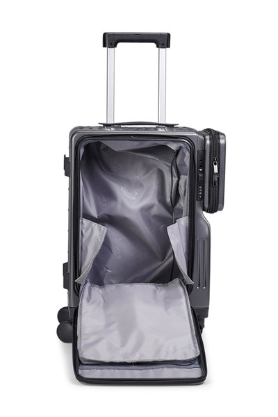 شنطة سفر بولي كربونات ليمرا، 20 بوصة، 4 عجلات، BT-58 - رمادي غامق product image 7