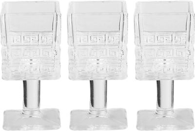 Glass serving bowl set, 70ml, 3 pieces, square, base - clear product image 1