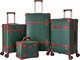 Limra LMA-17790 Limra Faux Leather Luggage Set, 4 Sizes, 4 Wheels, 360 Degree Rotating - Light Brown Green product image 1