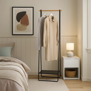 علاقة ملابس مودرن معدن، 180×50 سم - اسود product image