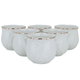 Al Saif Gallery porcelain Arabic coffee cups set, 6 pieces - white golden product image 1