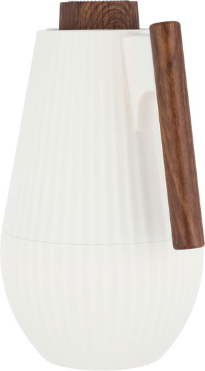 Al Saif Gallery Layar thermos, 1 liter, wooden handle, squeezer, thermal glass inner container, plastic outer shell - light beige product image 4