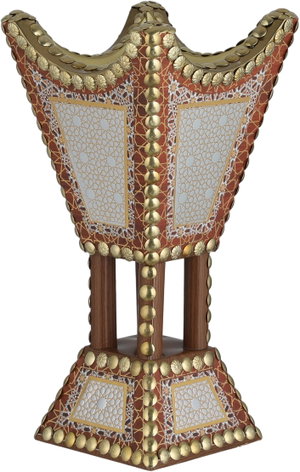 Mosaic wooden incense burner, 14x14x27cm, base - multi-colored product image 2