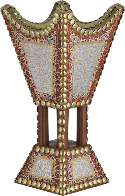 Mosaic wooden incense burner, 14x14x27cm, base - multi-colored product image 2