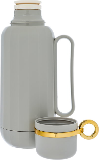Timeless Rahal Thermos, 1 liter, thermal glass inner container, plastic outer shell - stone gray product image 3
