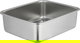 Elsahaah Stainless steel storage box, 24x19x11 cm, plastic lid, lock - transparent silver product image 3