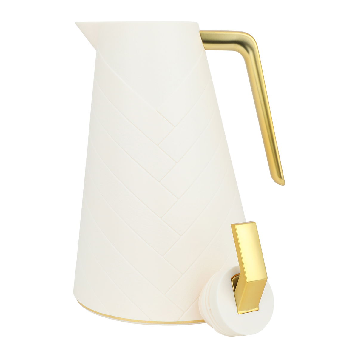 Glory thermos, 1 liter, glass inner container, plastic outer shell - golden white product image 5