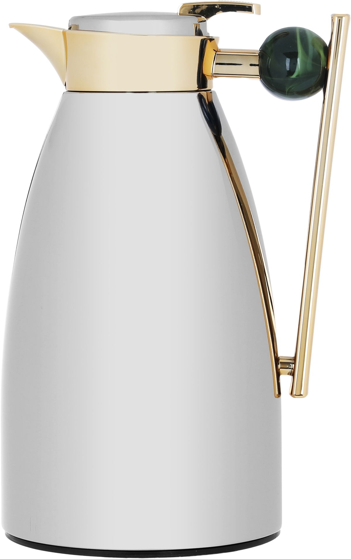 Al Saif Gallery Alaa thermos set, 1/0.75 liter, two pieces, thermal glass inner container, steel outer shell - silver product image 8