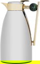 Al Saif Gallery Alaa thermos set, 1/0.75 liter, two pieces, thermal glass inner container, steel outer shell - silver product image 8