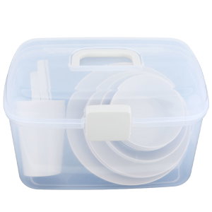 Al Saif Gallery Plastic Plates, Spoons and Cups Set, 28 Pieces - Beige product image 2