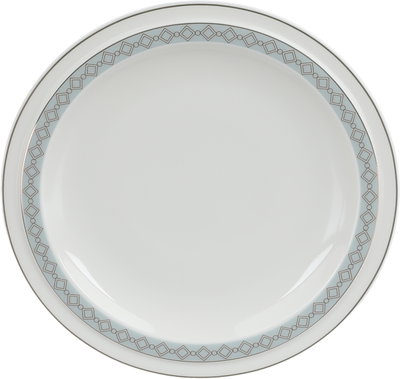 طقم تقديم سفرة بورسلان السيف غاليري، 166 قطعة، نقش فضي - أبيض رمادي product image 23