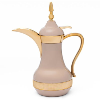 طقم ترامس آصال السيف غاليري، 1 / 0.7 لتر، 2 قطعة، حافظة داخلية زجاج حراري، هيكل خارجي ستاينلس استيل - بيج ذهبي product image 4