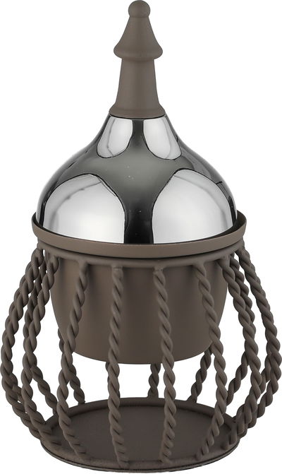 Al Saif Gallery Stainless Steel Incense Burner Set, Incense Box, Oval Tray - Cappuccino product image 4