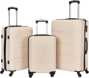 Limra WM-192 ABS Luggage Set, 3 Sizes, 4 Wheels, Combination Lock - Beige product image