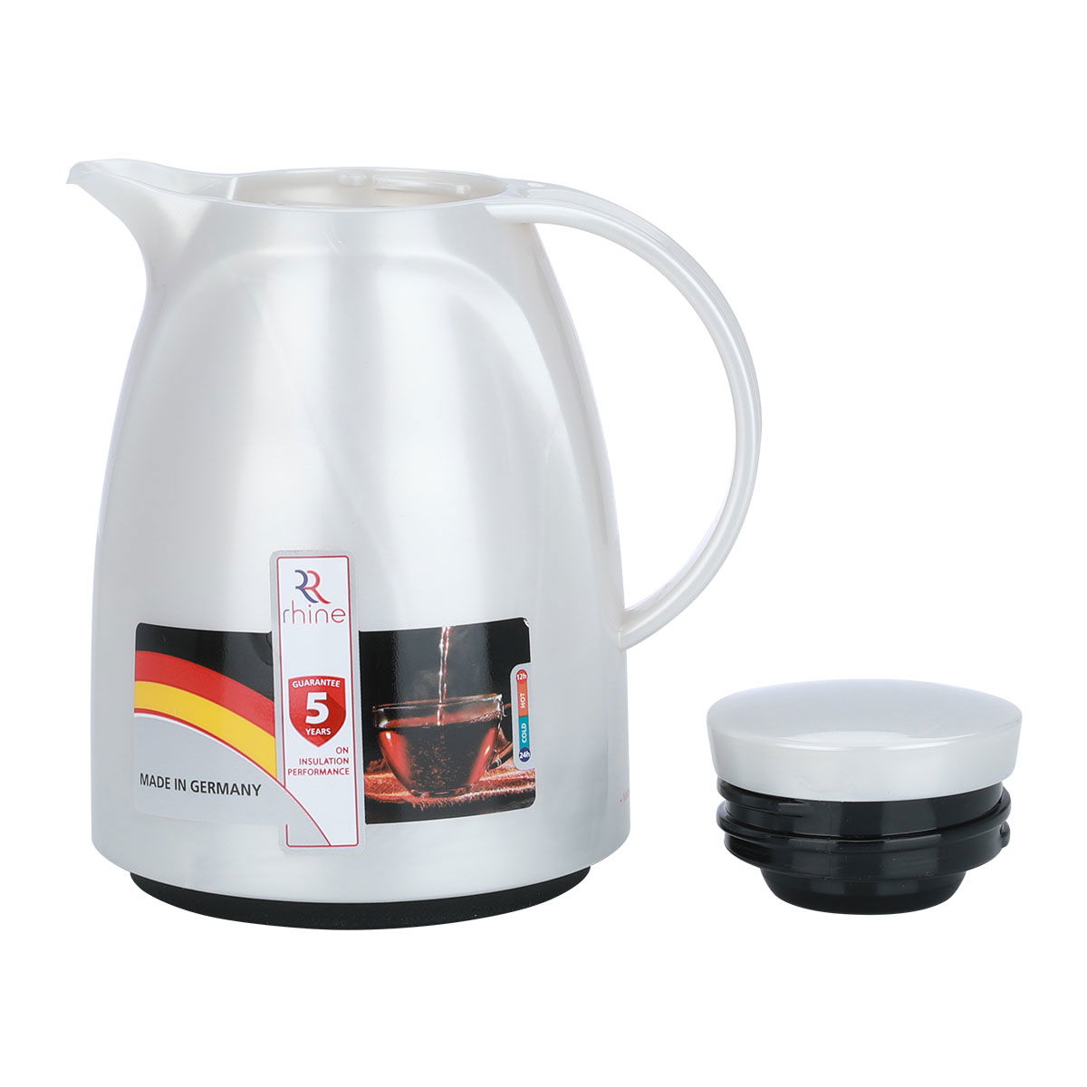 Alrhine Marcotec thermos, 350 ml, glass inner container, plastic outer shell - white product image 2