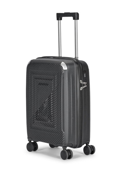 طقم شنط سفر بولي بروبيلين ليمرا، 3 مقاسات، 4 عجلات، بزاوية 360 درجة، LMA-PP515 - رمادي غامق product image 4