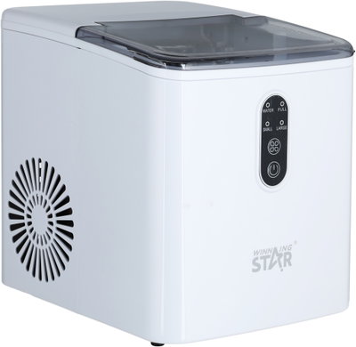 Wing Star ST-9501 Ice Maker, 130W, 1.2L, 12-15kg capacity in 24 hours, produces 9 ice cubes in 6-8 minutes - White product image 2