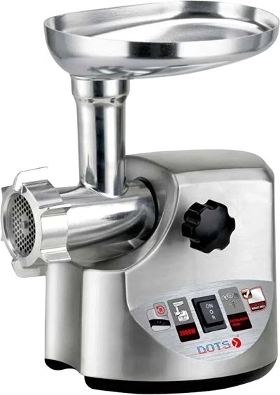 مفرمة لحم كهربائية دوتس، 800 - 2000 واط، تحكم يدوي، الدوران العكسي، MG-198 - فضي product image 1