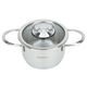HASCEVHER Steel Pot with Glass Cover, 800 ml, 12 cm, Turkish - Silver product image 2