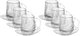 طقم بيالات شاي زجاج السيف غاليري، 12 قطعة، صحون - شفاف product image 1