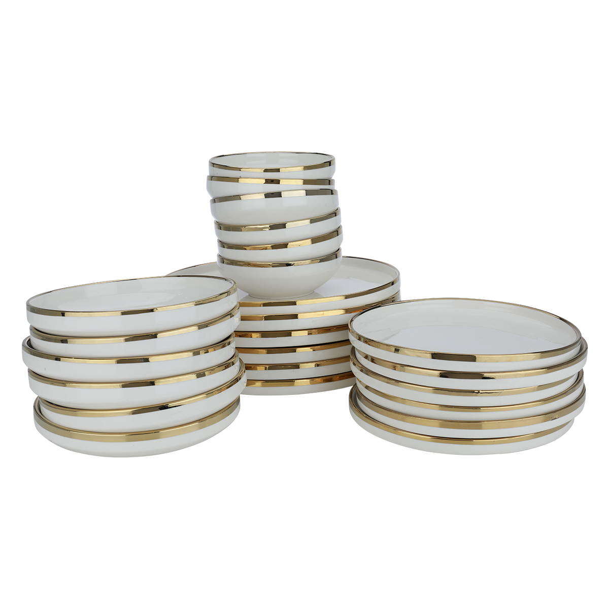 طقم سفرة بورسلان السيف غاليري، 24 قطعة - ابيض product image