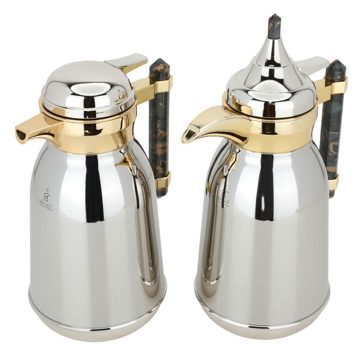 Al Saif Gallery Shahd thermos, 1 liter, thermal glass inner container, steel outer shell - silver product image 2