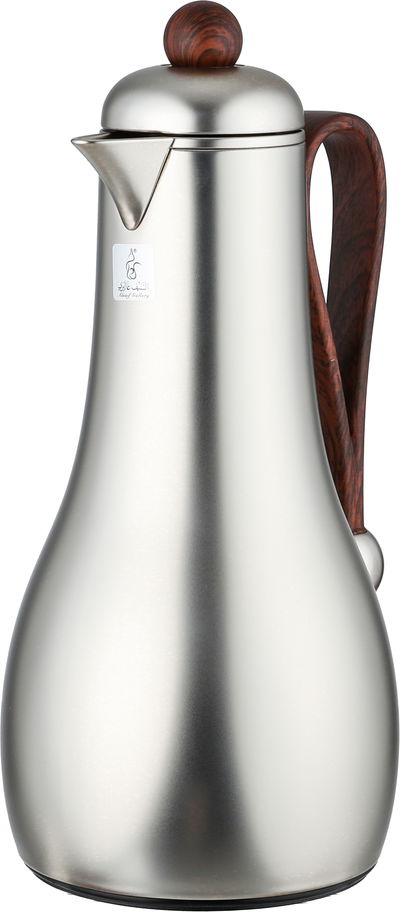 طقم ترامس غيم السيف غاليري، قطعتين، 1/1 لتر، حافظة داخلية زجاج، يد خشبي - فضي product image 8