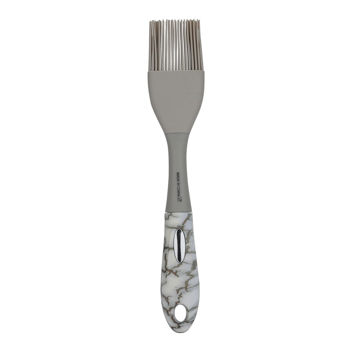 Al Saif Gallery silicone brush, with marble-patterned handle - grey product image