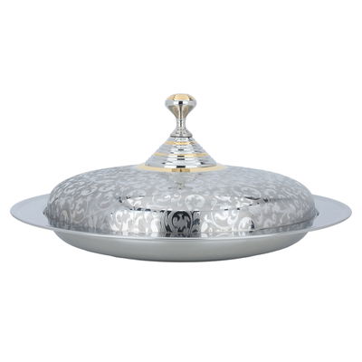 صينية تقديم الغوزي استيل السيف غاليري، 45 سم - فضي product image 1