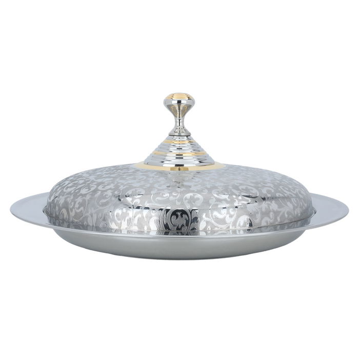 صينية تقديم الغوزي استيل السيف غاليري، 45 سم - فضي product image 1