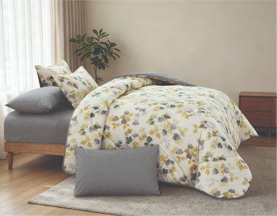طقم لحاف سمر لاند قطن، 240x260 سم، نفرين، 6 قطع - كريمي product image 4