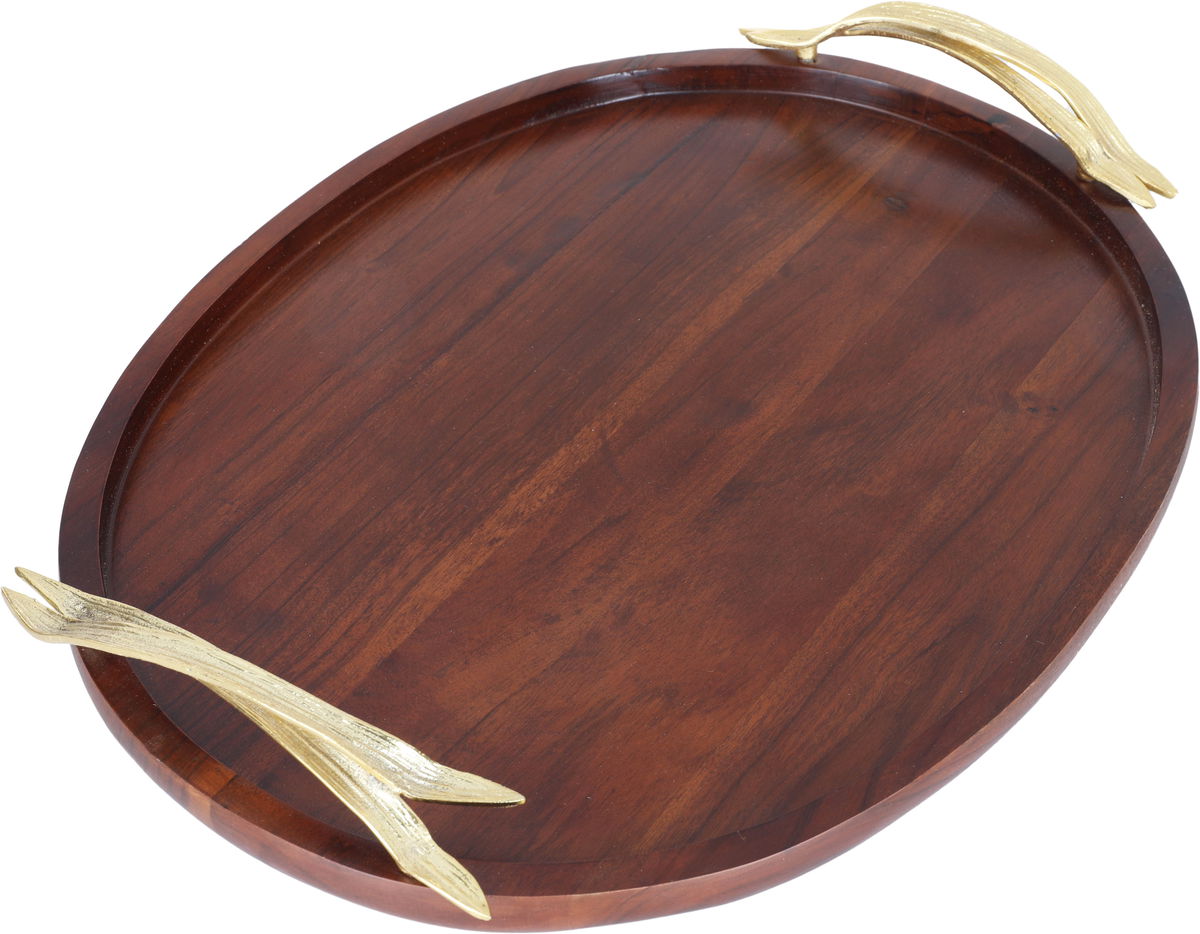 Saif Gallery wooden serving tofir, 35x45 cm - silver product image 5