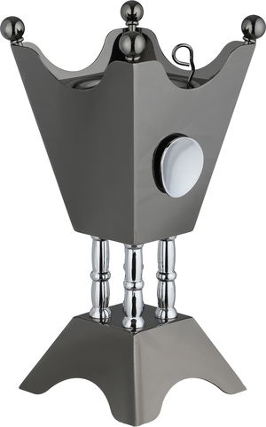Al Saif Gallery Stainless Steel Incense Burner, 11x11x22 cm, Base - Black Silver product image 2