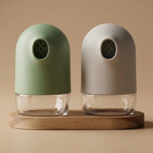Al Saif Gallery glass navigation set, two pieces, wooden base - colored product image