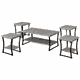 طقم طاولات خشب MDF و معدن، 5 قطع - رمادى اسود product image 4