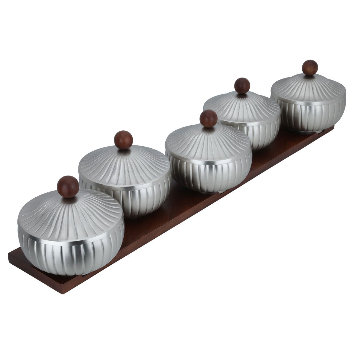 Al Saif Gallery Steel Tamariyas Set, 6 Pieces - Silver product image 2
