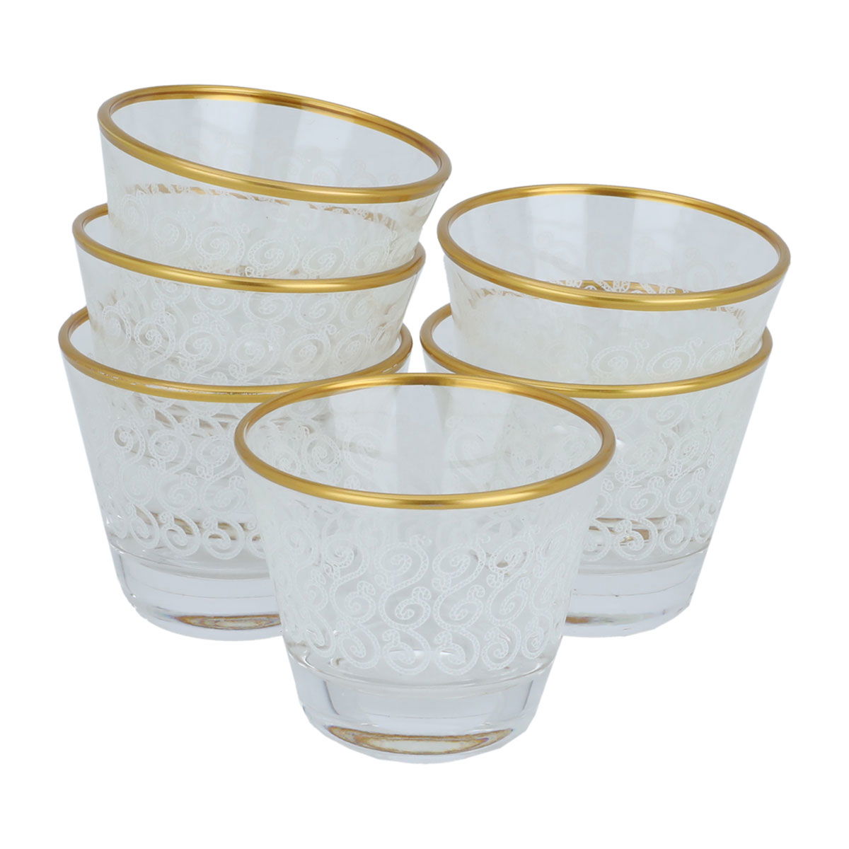 Al Saif Gallery crystal set, 75 pieces, white-transparent pattern product image 5