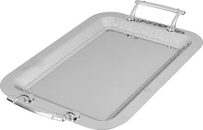Al Saif Gallery Stainless Steel Serving Set, 3 Pieces, Rectangular, Silver Handle - Silver product image 2