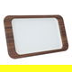 طوفرية استيل السيف غاليري، 45×30.2×4.2 سم، مستطيل، بحافة خشب، كبير - أبيض product image 1