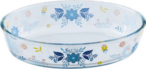 Al saif Gallery Glass Oven Tray, 1.6 L, Floral Pattern, 26 x 18 x 6 cm - Clear product image