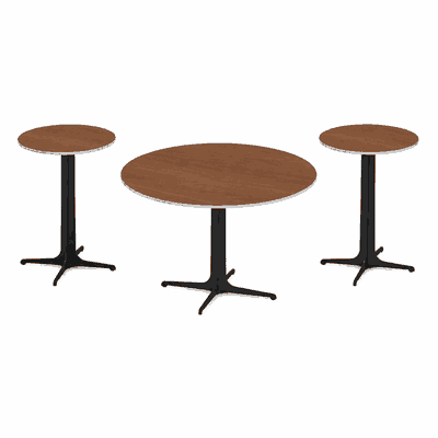 طقم طاولات سيراميك و معدن، 3 قطع - اسود بني product image 4