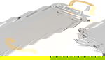 Al Saif Gallery 3-Piece Stainless Steel Toothbrush Set with Gold Handle, Rectangular - Silver product image 2