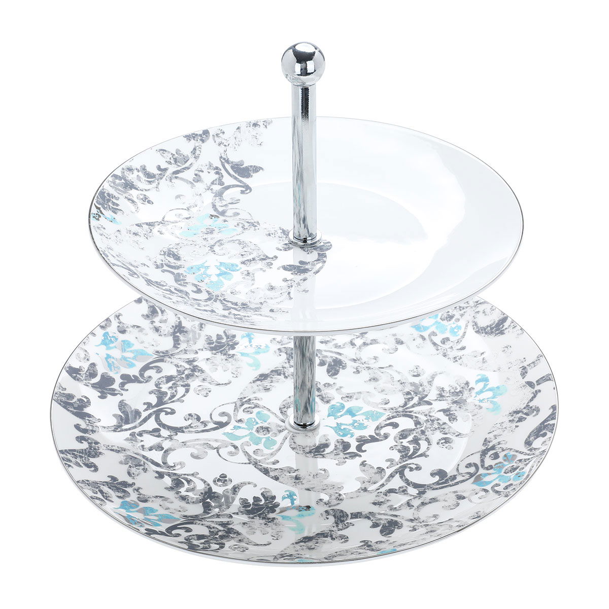 Al Saif Gallery Porcelain Serving Stand, 2 Levels - White product image 2