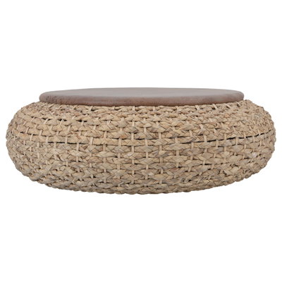 Al Saif Gallery Circular Ceramic Stool, 55 X 18 Cm - Wooden product image 2