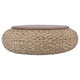 Al Saif Gallery Circular Ceramic Stool, 55 X 18 Cm - Wooden product image 2