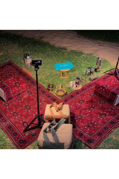 بكج سجادة مع مركى بوليستر سجادتي، 100×300 سم - احمر product image 6
