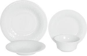 طقم تقديم سفرة بورسلان السيف غاليري، 24 قطعة - أبيض product image